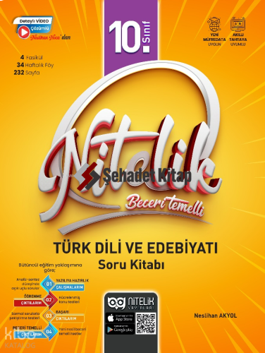 Nitelik Yayınları 10. Sınıf Beceri Temelli Türk Dili Ve Edebiyatı Soru Kitabı
