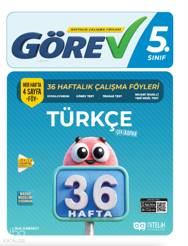 Nitelik Yayınları 5.Sınıf Görev 5 Türkçe (36 Hafta)