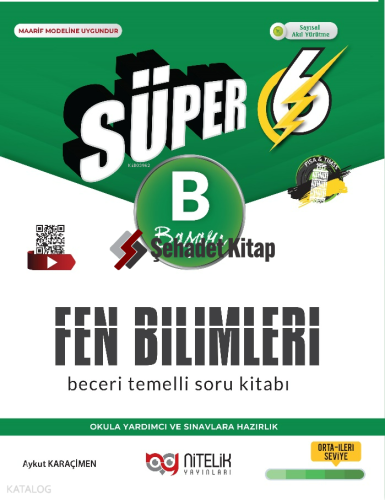 Nitelik Yayınları 6. Sınıf Süper Fen Bilimleri Beceri Temelli Soru Kitabı (B)