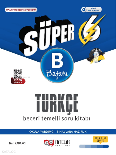 Nitelik Yayınları 6. Sınıf Süper Türkçe B Beceri Temelli Soru Kitabı |
