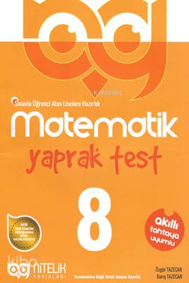 Nitelik Yayınları 8. Sınıf Matematik Yaprak Testleri | Kolektif | Nite