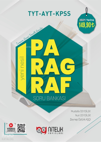 Nitelik Yayınları TYT - AYT - KPSS Yeni Nesil Paragraf Soru Bankası