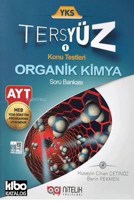 Nitelik Yayınları YKS AYT Ters Yüz Organik Kimya Soru Bankası