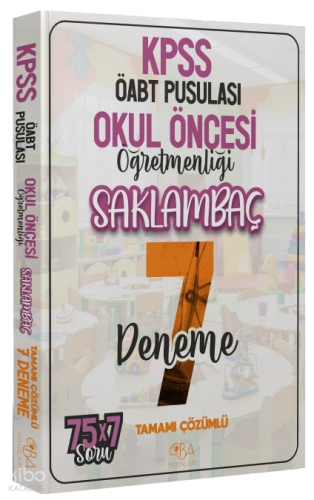 ÖABT Okul Öncesi Öğretmenliği Saklambaç 7 Deneme Çözümlü