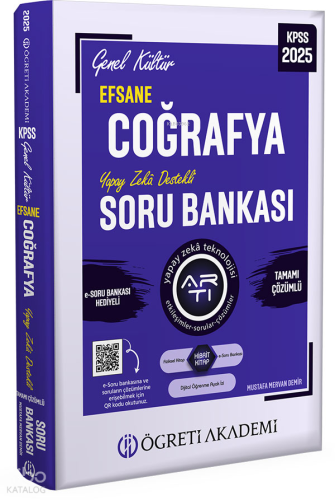 Öğreti Akademi 2025 KPSS Genel Kültür Efsane Coğrafya Tamamı Çözümlü Soru Bankası