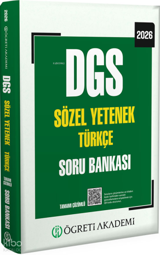 Öğreti Akademi 2026 DGS Sözel Yetenek Türkçe Tamamı Çözümlü Soru Bankası