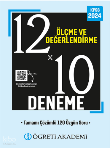 ÖĞRETİ AKADEMİ KPSS Eğitim Bilimleri 12X10 Ölçme ve Değerlendirme Deneme