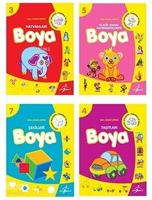 Okul Öncesi Boyamalı Alıştırma / 10 Kitap