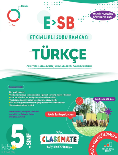 Okyanus Yayınları 5. Sınıf Classmate (ESB) Türkçe Etkinlikli Soru Bank