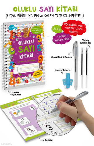 Oluklu Sayı Kitabı (Uçan Sihirli Kalem ve Kalem Tutucu Hediyeli) | Kol