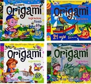 Origami Çocuklar İçin 4 Kitap Takım