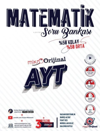 Orijinal Mikro AYT Matematik Soru Bankası | Barış Altay | Orijinal Yay