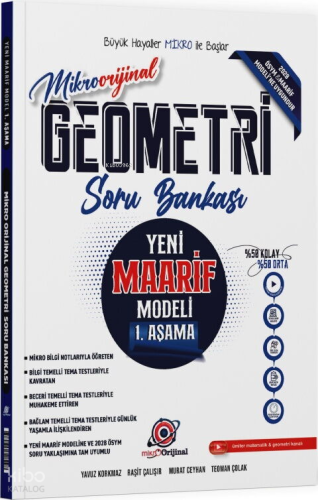 Orijinal Mikro TYT Geometri Maarif Model 1. Aşama Soru Bankası | Kolek