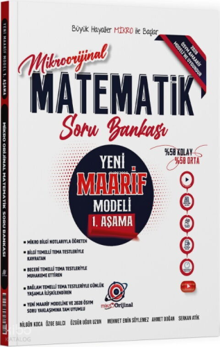Orijinal Mikro TYT Matematik Maarif Modeli 1. Aşama Soru Bankası | Kol