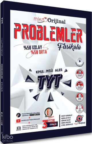 Orijinal Mikro TYT Problemler Fasikülü Soru Bankası | Mesut Karabulut 