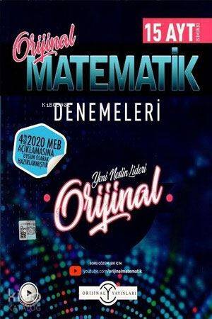 Orijinal Yayınları AYT Matematik 2020 Özel 15 li Denemeleri Orijinal |