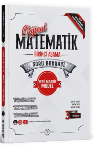 Orijinal Yayınları TYT Matematik 1. Aşama Maarif Modeli Soru Bankası |