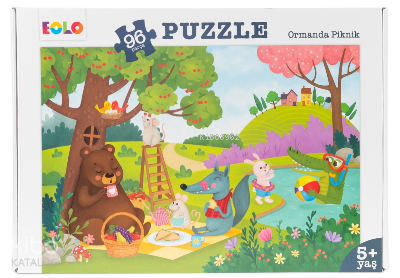 Ormanda Piknik 96 Parça Puzzle 5 Yaş