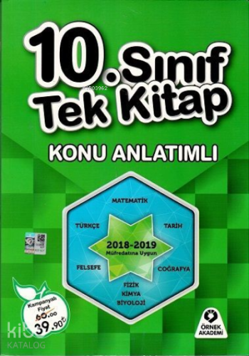 Örnek Akademi Yayınları 10. Sınıf Tek Kitap Konu Anlatımlı Örnek Akademi