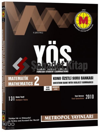 ÖS Matematik 2 İleri Seviye Konu Özetli Soru Bankası