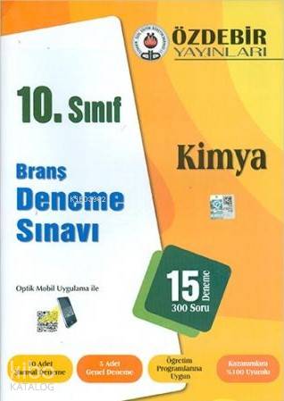 Özdebir 10.Sınıf Kimya Branş Deneme Sınavı | Kolektif | Özdebir Yayınl