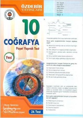 Özdebir 10.Sınıf Poşet Yaprak Test Coğrafya