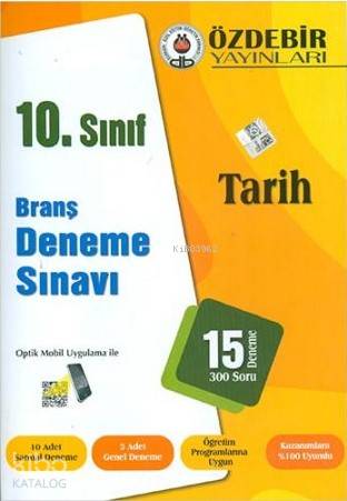 Özdebir 10.Sınıf Tarih Branş Deneme Sınavı