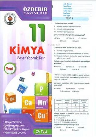 Özdebir 11.Sınıf Poşet Yaprak Test Kimya