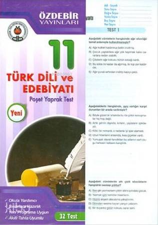Özdebir 11.Sınıf Poşet Yaprak Test Türk Dili ve Edebiyatı