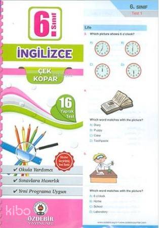 Özdebir 6.Sınıf Poşet Yaprak Test İngilizce