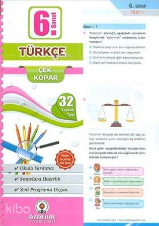 Özdebir 6.Sınıf Poşet Yaprak Test Türkçe