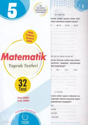 Palme - 5. Sınıf Matematik Yaprak Test Yeni 2019 | Kolektif | Palme Ya