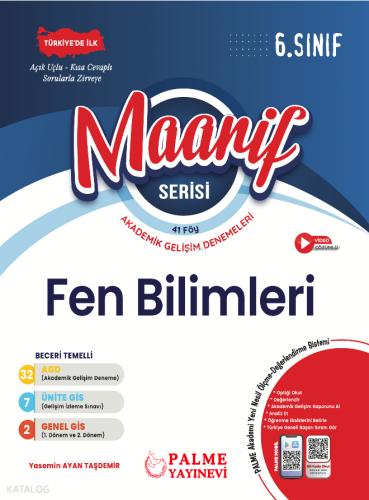 Palme 6.Sınıf Maarif Serisi Fen Bilimleri Haftalık Deneme (41 Föy)
