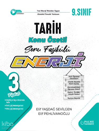 Palme 9. Sınıf Enerji Tarih Soru Fasikülleri (3 Fasikül) | Elif Yaşdağ
