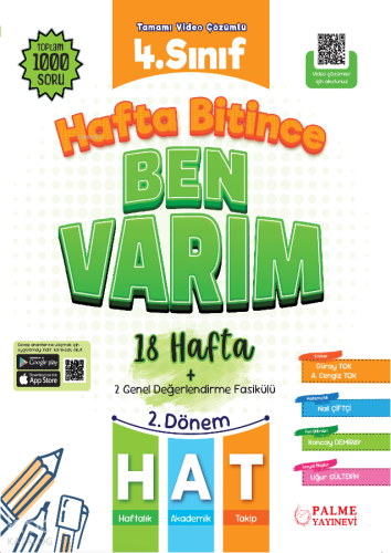 Palme Yayınları 4.Sınıf Hafta Bitince Ben Varım (18 Hafta 2. Dönem)