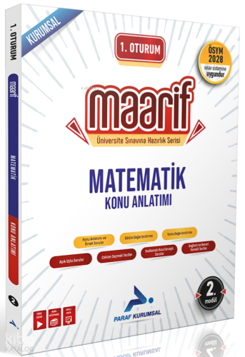 Paraf 2028 Maarif Matematik Konu Anlatımı (2. Modül) | Kolektif | Para