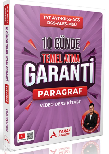 Paraf Akademi TYT AYT KPSS AGS DGS ALES MSÜ 10 Günde Temel Atma Garanti Paragraf Video Ders Kitabı