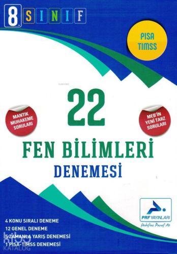 Paraf Yayınları 8. Sınıf LGS Fen Bilimleri 22 Denemesi Paraf