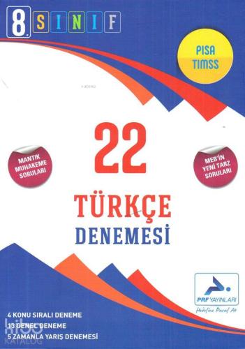 Paraf Yayınları 8. Sınıf LGS Türkçe 22 Deneme Paraf | Kolektif | Prf Y