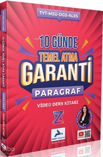 Paraf Yayınları TYT Paragraf Z Takımı 10 Günde Temel Atma Garanti Video Ders Kitabı