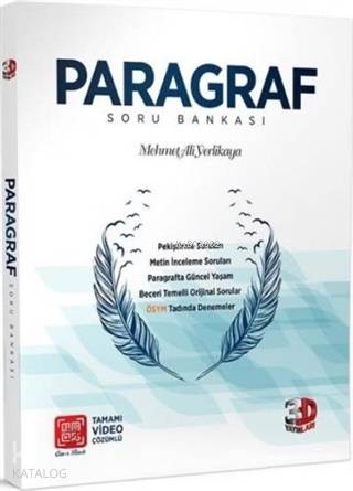 Paragraf Tamamı Video Çözümlü Soru Bankası | Mehmet Ali Yerlikaya | 3D