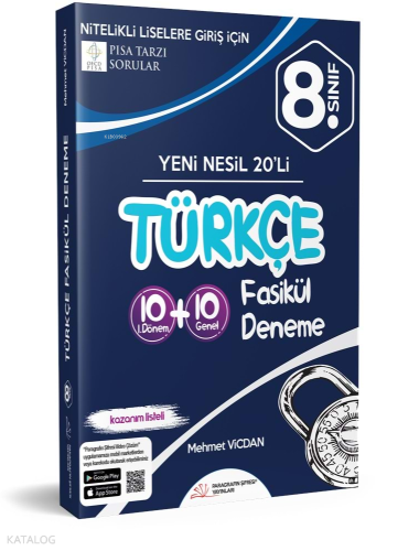 Paragrafın Şifresi 8. Sınıf LGS Türkçe Denemeleri (10+10X20) | Mehmet 