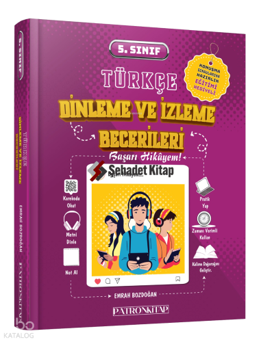Patron Kitap 5. Sınıf Türkçe Dinleme ve İzleme Becerileri