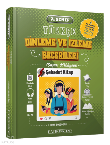 Patron Kitap 7. Sınıf Türkçe Dinleme ve İzleme Becerileri