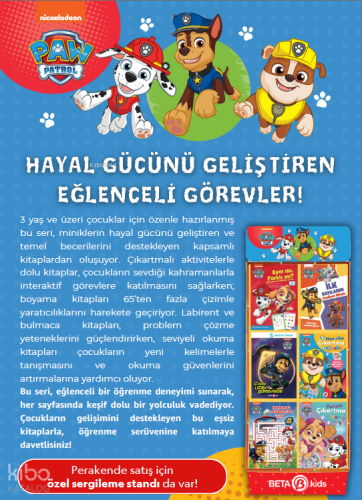 Paw Patrol Stantlı Ürünler (90 Kitap)