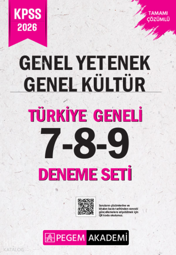 Pegem 2026 KPSS Genel Yetenek Genel Kültür Tamamı Çözümlü Türkiye Gene