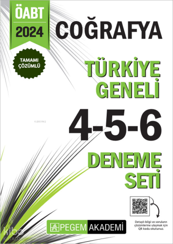 Pegem Akademi 2024 KPSS ÖABT Coğrafya Tamamı Çözümlü Türkiye Geneli 4-