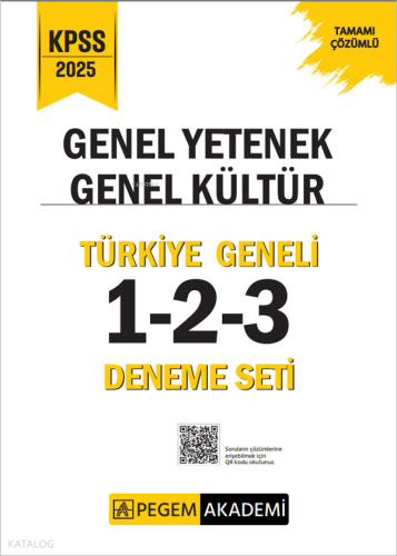 Pegem Akademi 2025 KPSS Genel Yetenek Genel Kültür Tamamı Çözümlü Türk