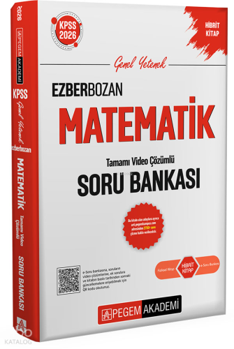 Pegem Akademi 2026 KPSS Genel Yetenek Genel Kültür Ezberbozan Matematik Tamamı Video Çözümlü Soru Bankası