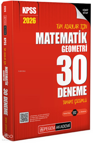 Pegem Akademi 2026 KPSS Tüm Adaylar İçin Matematik-Geometri 30 Deneme 